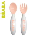 Beaba Sztućce plastikowe w etui nude 1.jpg