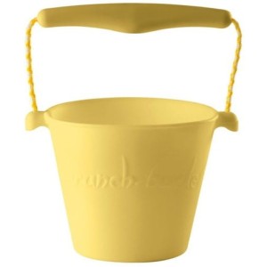 Składane wiaderko do wody i piasku Scrunch Bucket - Pastelowy Żółty