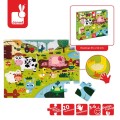 Puzzle sensoryczne 20 elementów Farma, Janod 3.jpg
