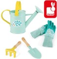 Mały ogrodnik Zestaw narzędzi ogrodowych z konewką niebieski kolekcja 2019, Janod 2.jpg