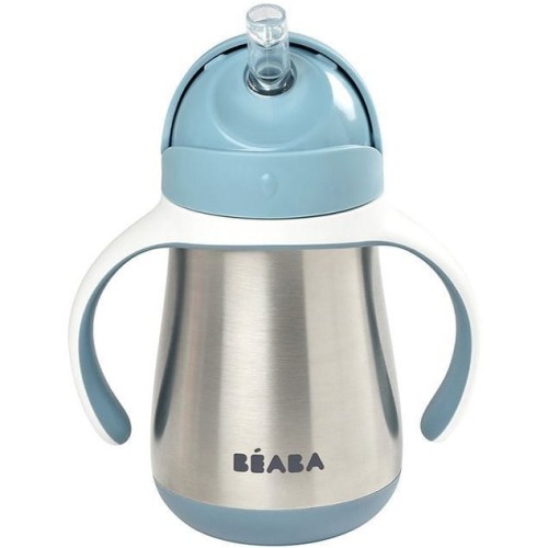 Butelka - Kubek Niekapek Stalowa ze Słomką 250 ml Windy Blue Beaba 1.jpg