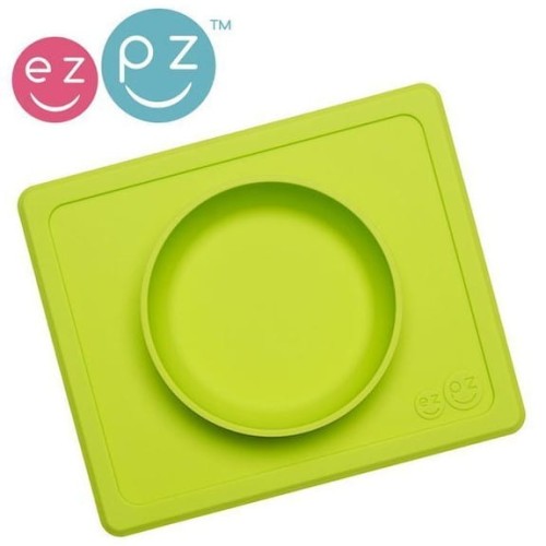 EZPZ Silikonowa miseczka z podkładką 2w1 Mini Bowl zielony 2.jpg