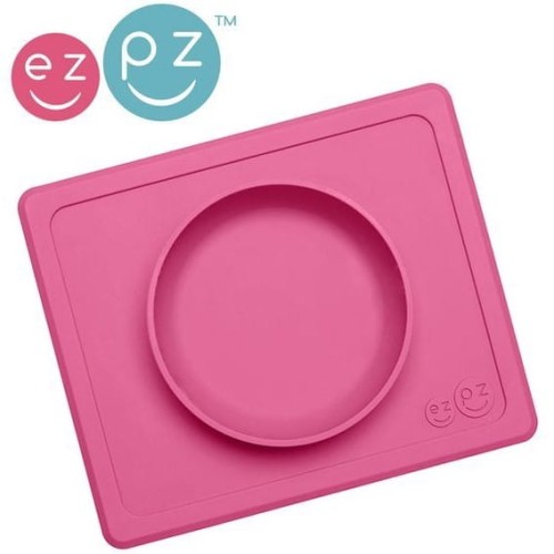 EZPZ Silikonowa miseczka z podkładką 2w1 Mini Bowl różowy 2.jpg