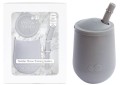 Silikonowy Kubeczek ze Słomką Mini Cup + Straw Training System 120 ml pastelowa szarość EZPZ 10.jpg
