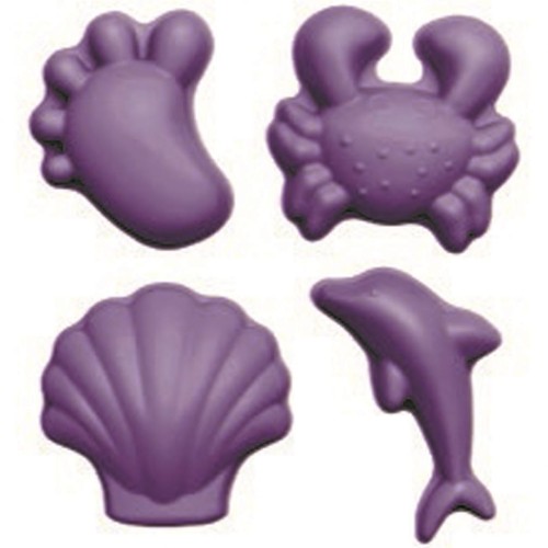 Silikonowe Foremki do piasku 4 szt. Scrunch - Purpurowy 1.jpg