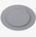 EZPZ Silikonowa pokrywka do małego talerzyka Mini Mat szara4.jpg