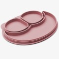 EZPZ Silikonowa pokrywka do małego talerzyka Mini Mat pastelowy róż3.jpg