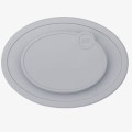 EZPZ Silikonowa pokrywka do małego talerzyka Mini Mat pastelowa szarość5.jpg