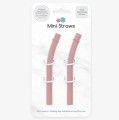 EZPZ Zestaw uzupełniających silikonowych słomek do kubeczka Mini Cup 2 szt. pastelowy róż2.jpg