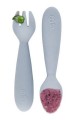 EZPZ Komplet silikonowych sztućców Mini Utensils pastelowa szarość_3.jpg