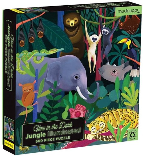 Mudpuppy Puzzle rodzinne świecące w ciemności Dżungla 500 elementów 8+ 5.jpg