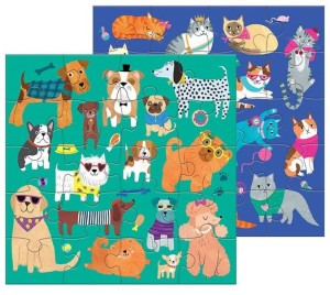 Mudpuppy Puzzle magnetyczne Koty i psy 4+