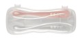 BEABA Zestaw 2 łyżeczek silikonowych w podróżnym etui 4 m+ Old Pink 7.jpg
