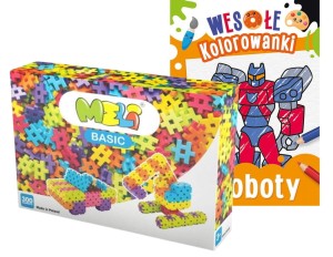 KLOCKI KONSTRUKCYJNE Wafle MELI Basic 300 pcs. + GRATIS Roboty