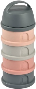 BEABA Pojemniki na mleko w proszku 4 komory mineral grey/pink