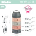 BEABA Pojemniki na mleko w proszku 4 komory mineral grey pink 3.jpg