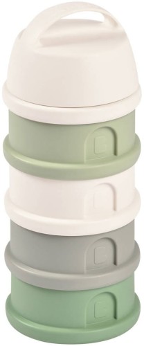 BEABA Pojemniki na mleko w proszku 4 komory cotton white sage green 1.jpg