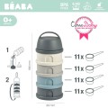 BEABA Pojemniki na mleko w proszku 4 komory mineral grey blue 2.jpg