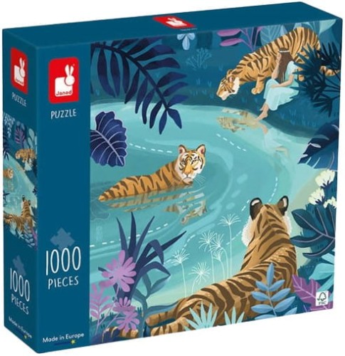 Puzzle artystyczne Spotkanie tygrysów 1000 elementów 9+ Janod 1.jpg