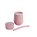 EZPZ Silikonowy kubeczek ze słomką Mini Cup + Straw Training System 120 ml + 2 słomki GRATIS pastelowy róż 6.jpg