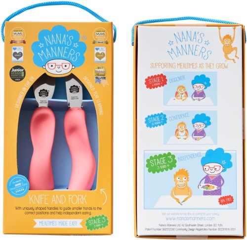 Nana's Manners ETAP 3 Nóż i widelec PINK 3-9 lat.jpg