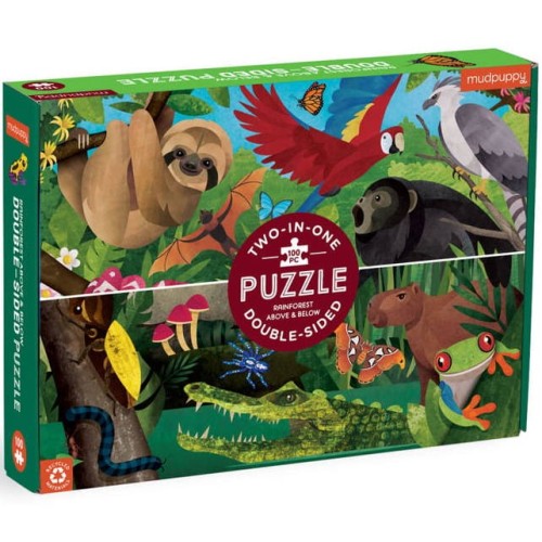 Mudpuppy Puzzle dwustronne Las deszczowy 100 elementów 6+ 1.jpg