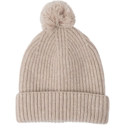 Lodger Czapeczka z wełny merino 100% beżowa Beige 6-12 m 1.jpg