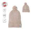 Lodger Czapeczka z wełny merino 100% beżowa Beige 6-12 m 3.jpg
