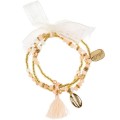Souza! Potrójna bransoletka z chwostem biało-złoto-jasnoróżowa Evette 1.jpg