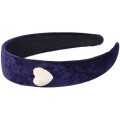 Souza! Szeroka pluszowa opaska do włosów Cailin granatowa 1.jpg