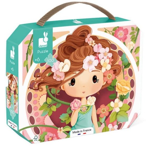 Janod Puzzle w walizce Obraz inspirowany twórczością Muchy 100 elementów 6+ Made in France 1.jpg