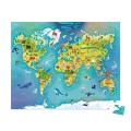 Janod Puzzle w walizce Mapa świata 100 elementów 6+ Made in France 3.jpg