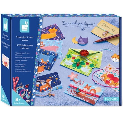 Janod Zestaw kreatywny do tworzenia biżuterii Bransoletki życzeń 8+ 1.jpg