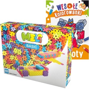 KLOCKI KONSTRUKCYJNE Wafle MELI Basic 600 pcs. + GRATIS Roboty