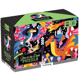 Mudpuppy Puzzle świecące w ciemności Smoki 100 elementów 5+