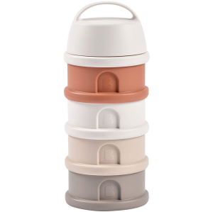 BEABA Pojemniki na mleko w proszku 4 komory cotton white/terracotta