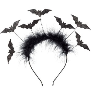 Souza! Opaska z futerkiem i nietoperzami czarna Hermione