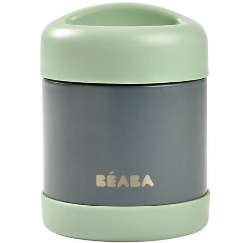 Beaba Pojemnik-termos obiadowy ze stali nierdzewnej z hermetycznym zamknięciem 300 ml Mineral grey Sage green 4 — kopia.jpg