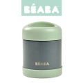 Beaba Pojemnik-termos obiadowy ze stali nierdzewnej z hermetycznym zamknięciem 300 ml Mineral grey Sage green 4.jpg
