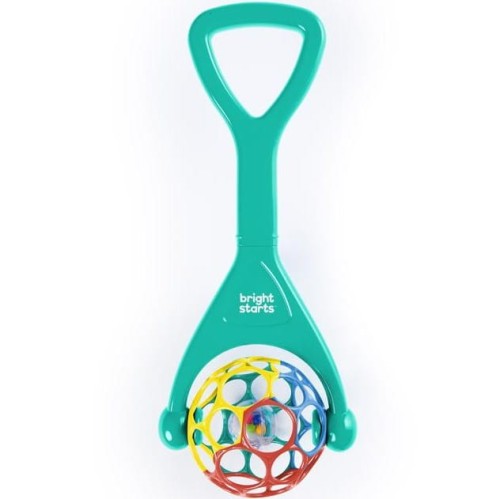 OBALL Pchacz kula 2w1 z gryzakiem i grzechotką, turkusowa 6m+ 1.jpg