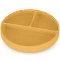 PETITE&MARS Silikonowy talerzyk z przegródkami okrągły Take&Match Intense Ochre 6m+ 1.png