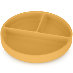 PETITE-MARS-Silikonowy-talerzyk-z-przegrodkami-okragly-Take-Match-Intense-Ochre-6m - 4happy