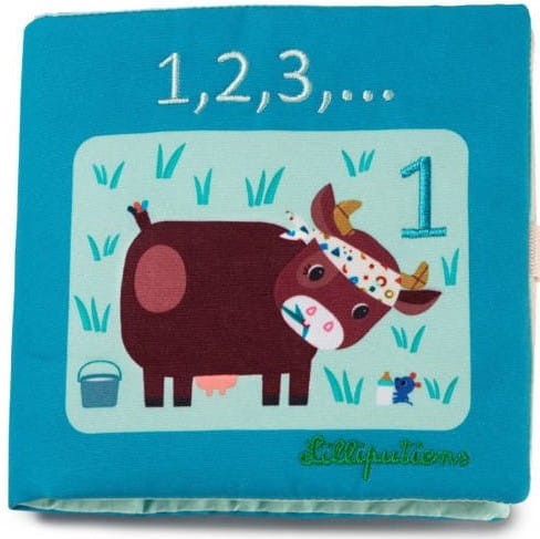 Lilliputiens Miękka książeczka edukacyjna do nauki liczenia 1, 2, 3... 18 m+ 1.jpg