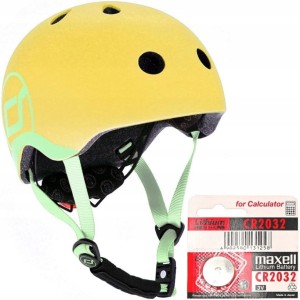 SCOOTANDRIDE Kask XXS-S dla dzieci 1-5 lat Lemon + Bateria