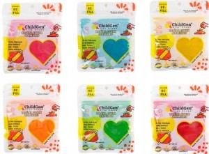 ChildGen, Naturalna ciastolina do zabawy, KOLORY PODSTAWOWE, eko-pack 6 szt. Re-Fill Play Dough