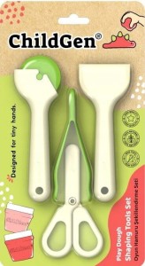 ChildGen, Zestaw narzędzi do modelowania ciastoliny i ćwiczenia motoryki małej, akcesoria, nożyczki, szczypce