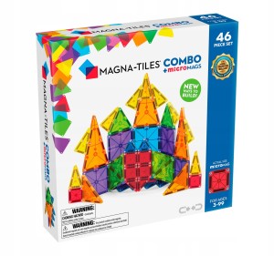 Klocki Magnetyczne Dla Dzieci COMBO microMAGS 46 ele. MAGNA-TILES